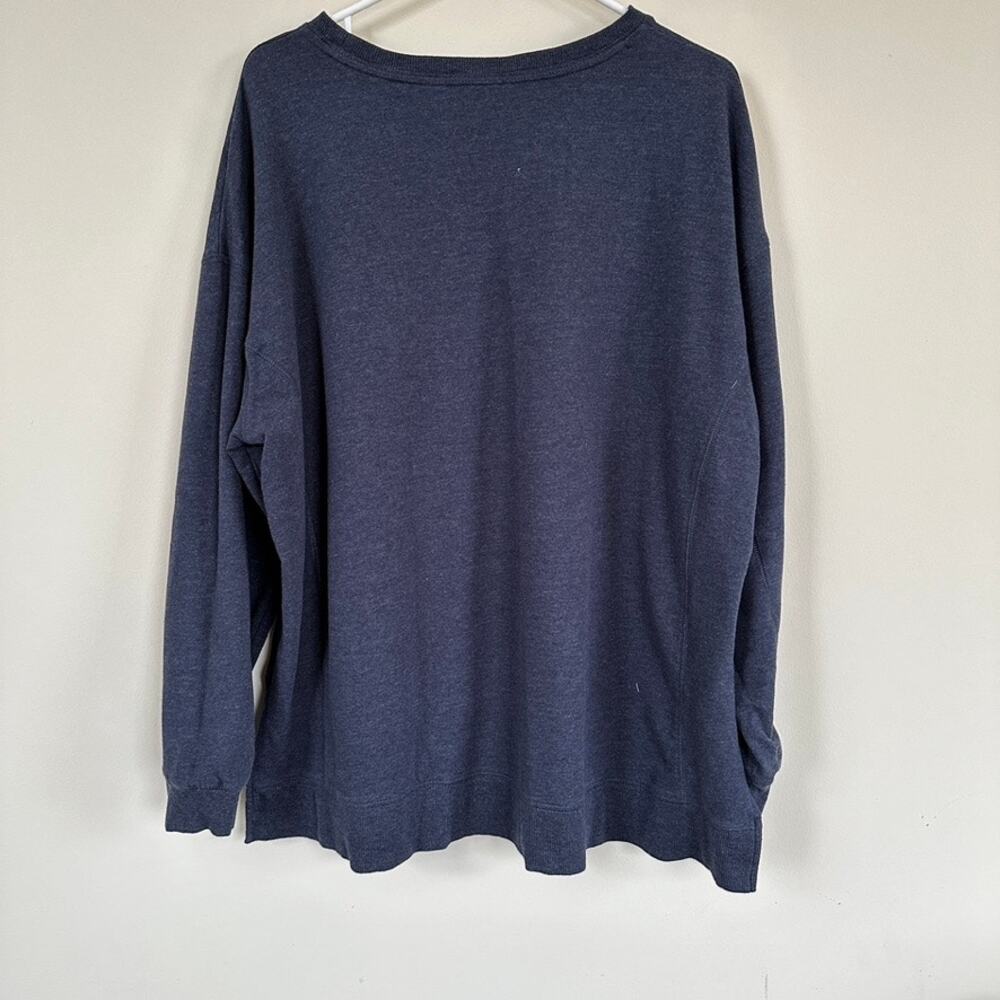 Wildfox SOCIAL Embroidered Sweatshirt Crew Neck Blue Size XXL Long Sleeve - Picture 5 of 9